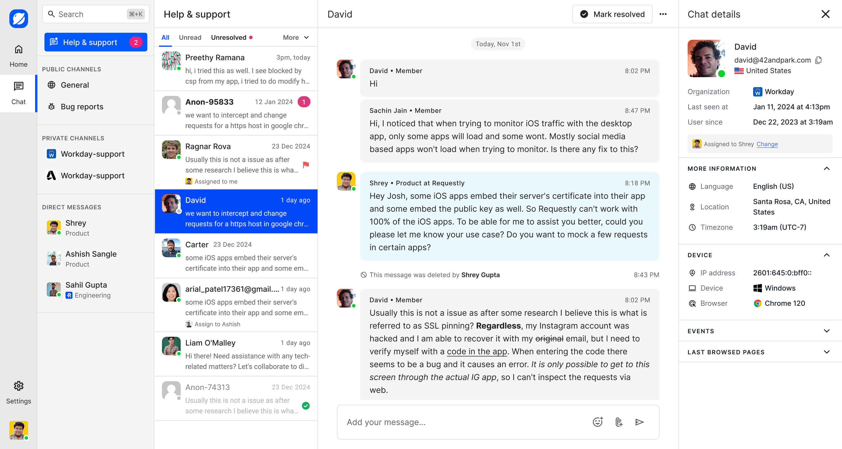 Message filters showing all messages